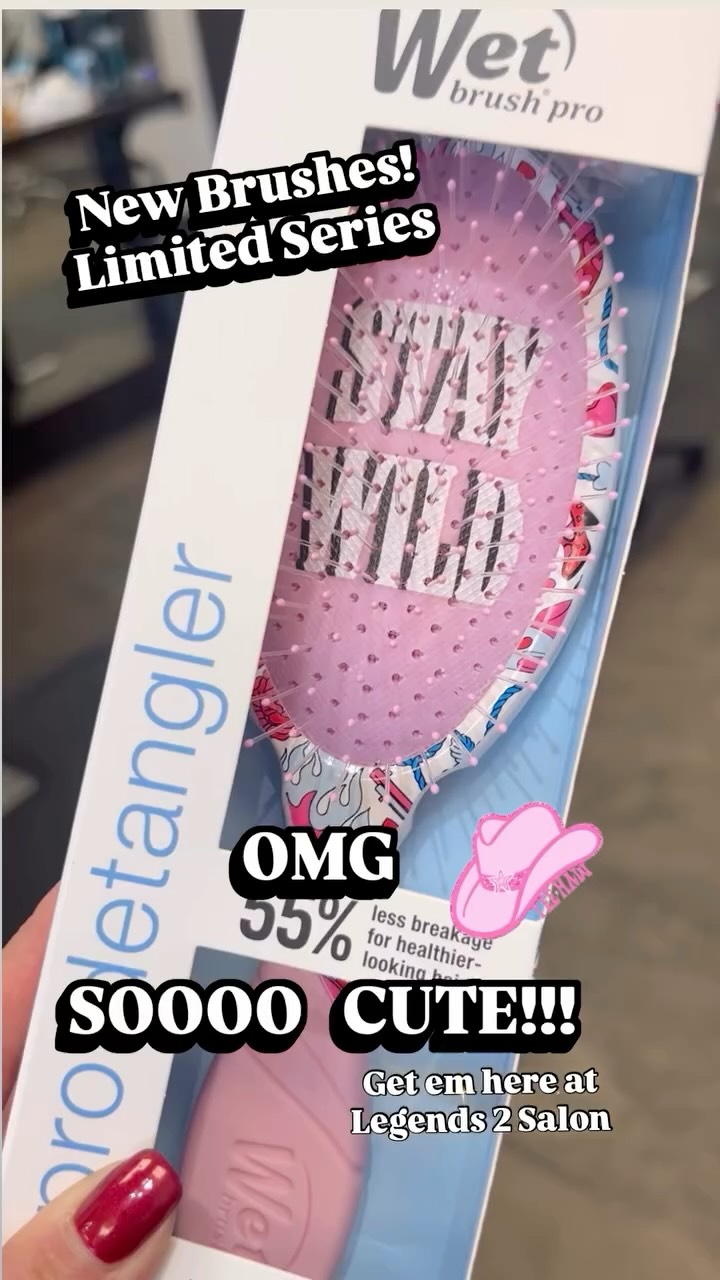 Tangle-free all summer long! ☀️ 
OMG! How cute are they?? Grab these super brushes while they last! 

#wetbrush #yeehaw #tanglefree #summeressentials☀️ #salonnearme