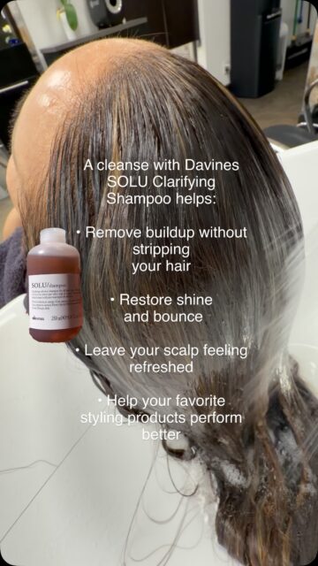 Think of it as a reset button for your hair- 💦
Ask us if it’s time for a clarifying wash at your next appointment!
 
#davinesnorthamerica #healthyhair #summerhaircare #clarifyingshampoo #scalpcareroutine
